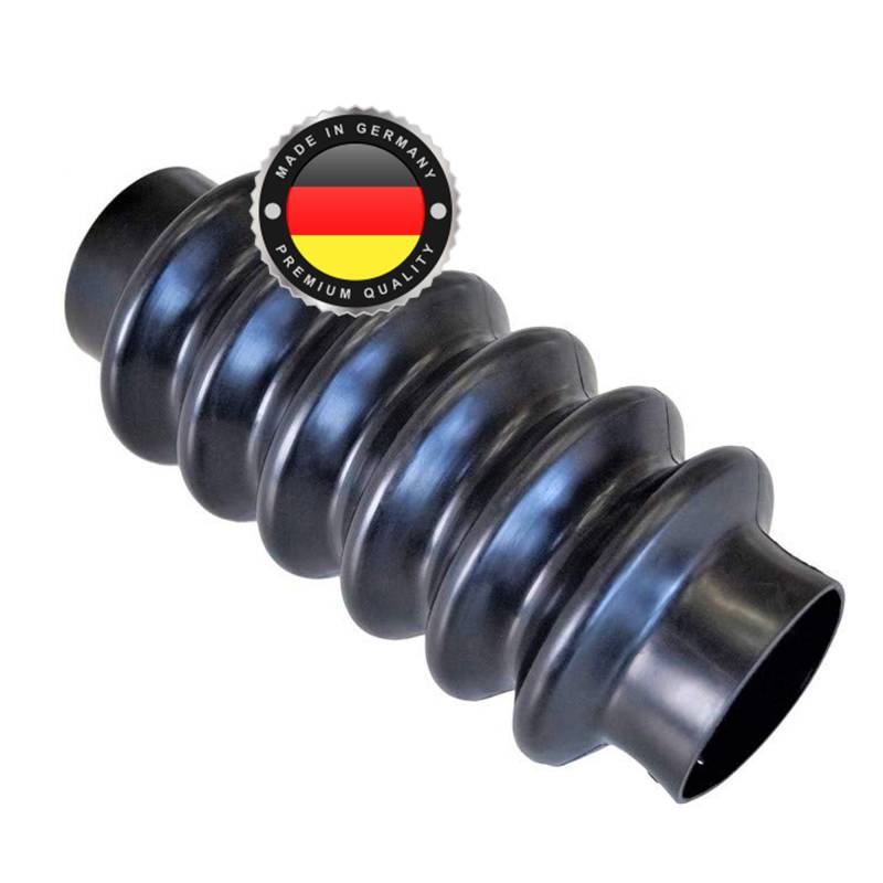 WS · SYSTEM 1x Universal Faltenbalg aus Gummi – 1 Stk flexible & dehnbare Achsmanschette MADE IN GERMANY aus hochwertigem PVC – Schelle in Größe: L 90mm-220mm Ø 56mm von WS · SYSTEM