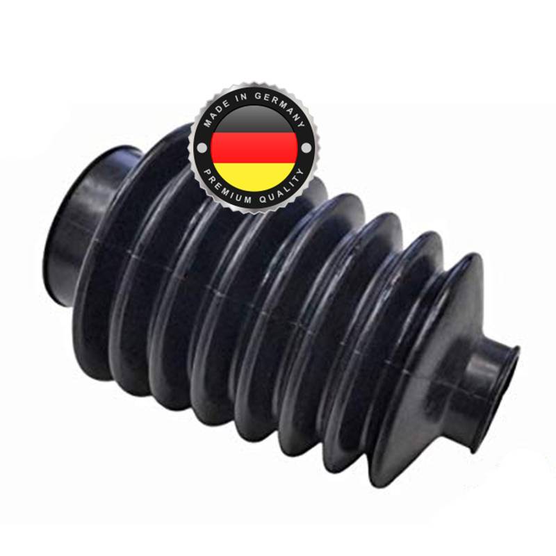 WS · SYSTEM 1x Universal Faltenbalg aus Gummi – 1 Stk flexible & dehnbare Achsmanschette MADE IN GERMANY aus hochwertigem PVC – Schelle in Größe: L 140mm-70m Ø 28mm / 53mm von WS · SYSTEM