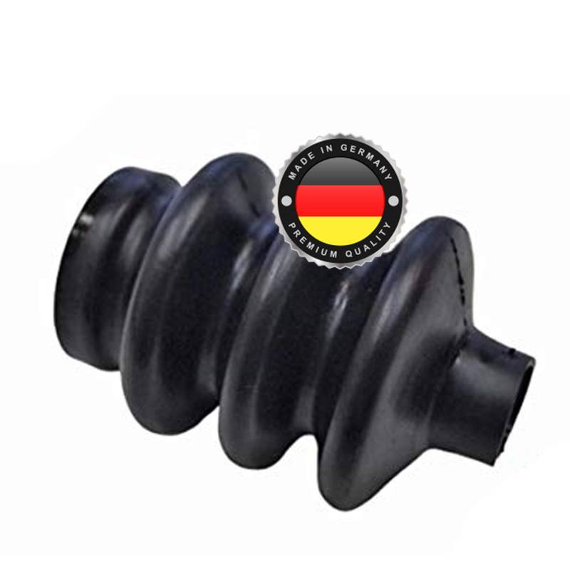 WS · SYSTEM 1x Universal Faltenbalg aus Gummi – 1 Stk flexible & dehnbare Achsmanschette MADE IN GERMANY aus hochwertigem PVC – Schelle in Größe: L 85mm-60mm Ø18mm / Ø35mm von WS · SYSTEM