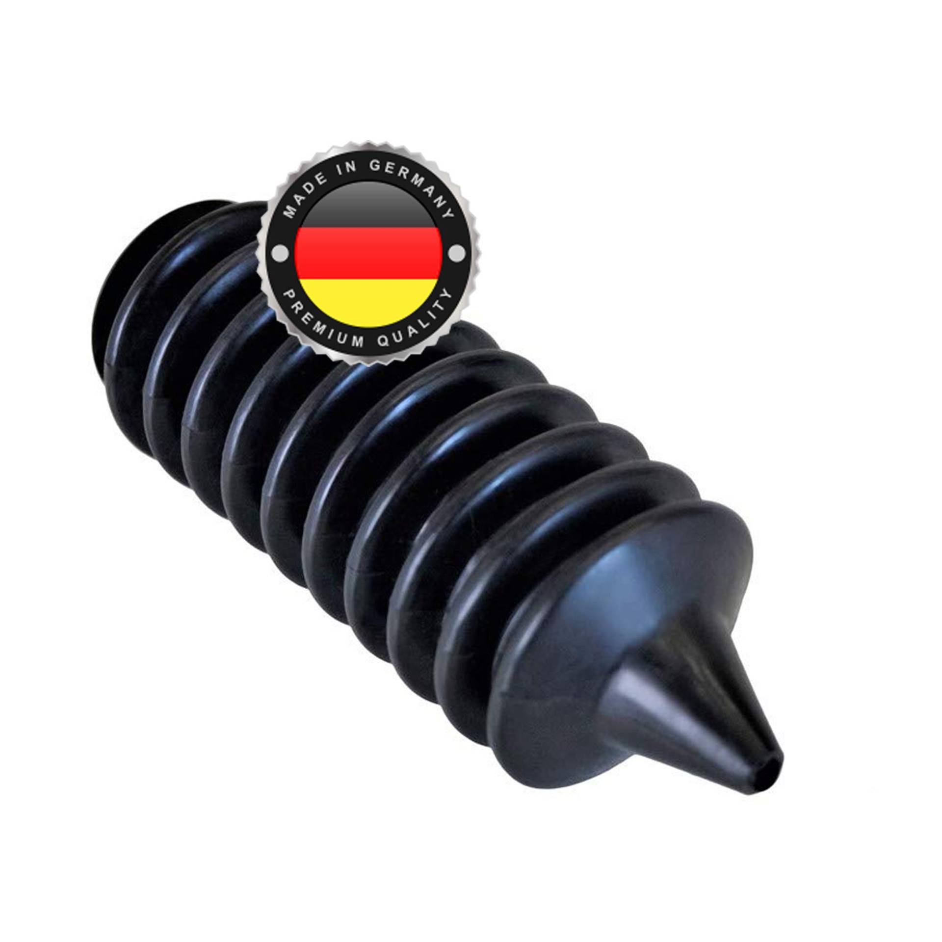 WS · SYSTEM 1x Universal Faltenbalg aus Gummi – 1 Stk flexible & dehnbare Achsmanschette MADE IN GERMANY aus hochwertigem PVC – Schelle in Größe: L 93mm-160mm Ø 5mm-35mm von WS · SYSTEM