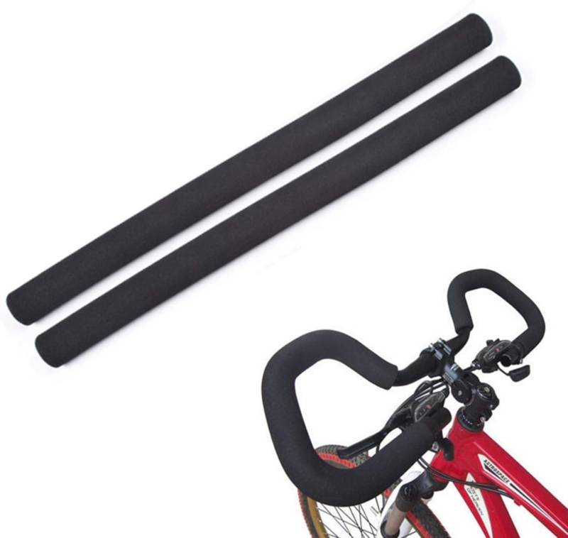 Lenkerbezug Fahrrad Lenker Griff Schwamm Abdeckung Fahrradlenker Tube Schmetterling Griff Bar Ärmel, Für Mountainbike, Fahrrad, Schwarz, 2 Stück von WSADZXC77