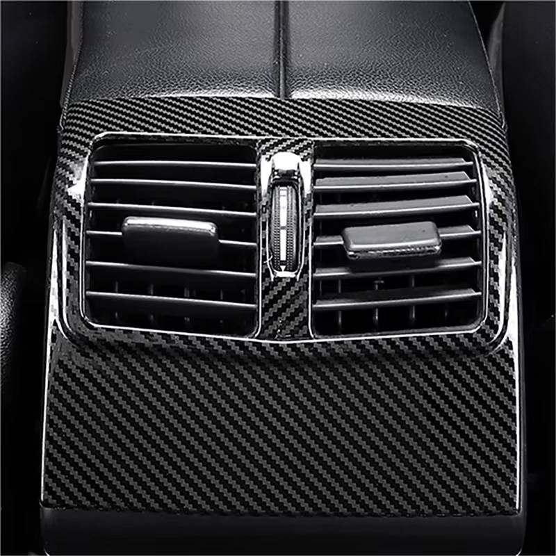 Automodifikation Kompatibel Mit Benz Für E-Klasse W212 2012 2013 2014 2015, Hintere Klimaanlage, Auslass-Entlüftungsrahmenabdeckung, Carbon-Textur-Verkleidung, Innenausstattung, Autozubehör(A Carbon B von WSBOJXTH