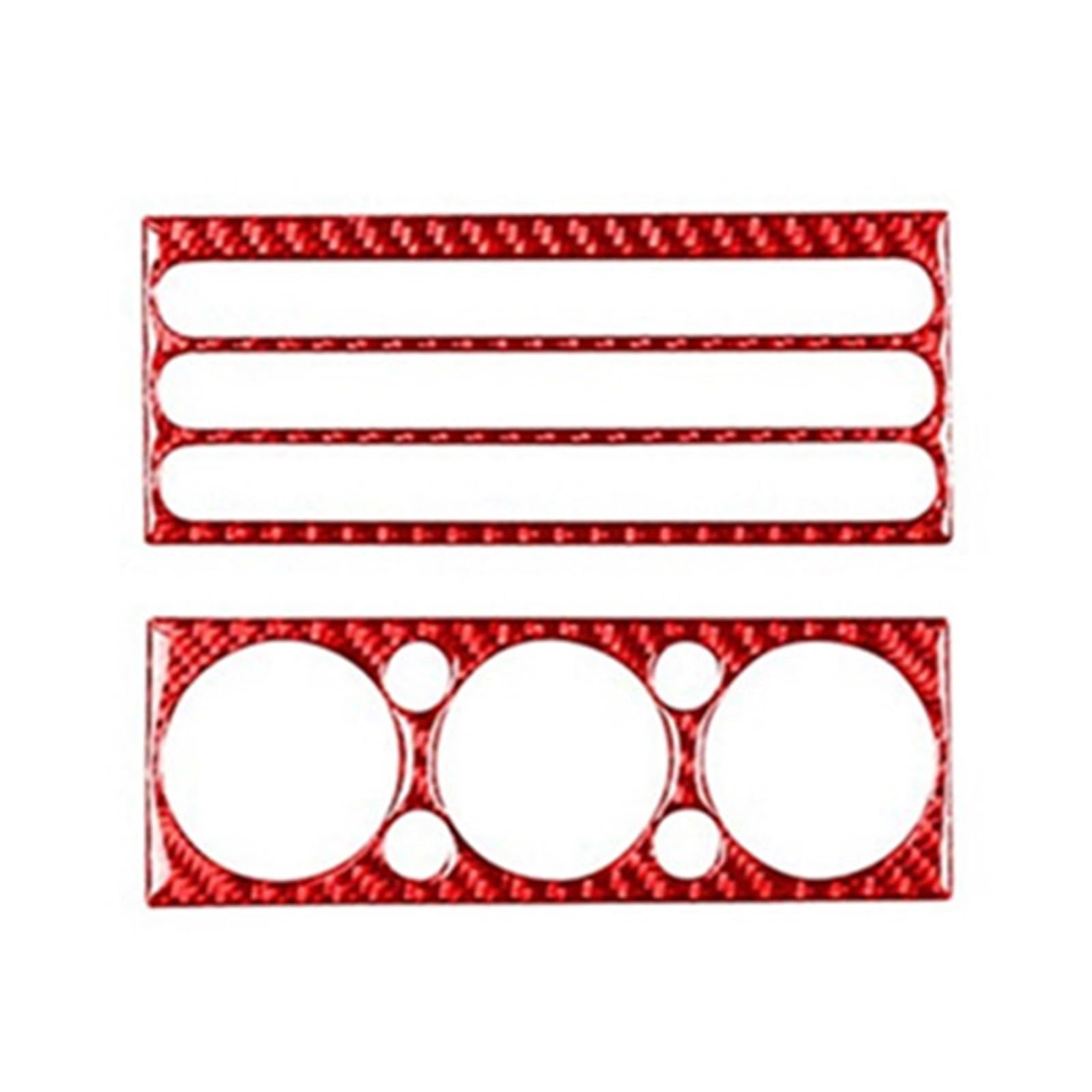 Automodifikation Kompatibel Mit MINI Für Cooper Für R50 R53 2002 2003 2004, Rote Kohlefaser-Textur, Auto-Innenraum-Armaturenbrett-Gang, AC-Mittelverkleidungs-Abdeckungs-Ordnungsaufkleber(Type 21) von WSBOJXTH