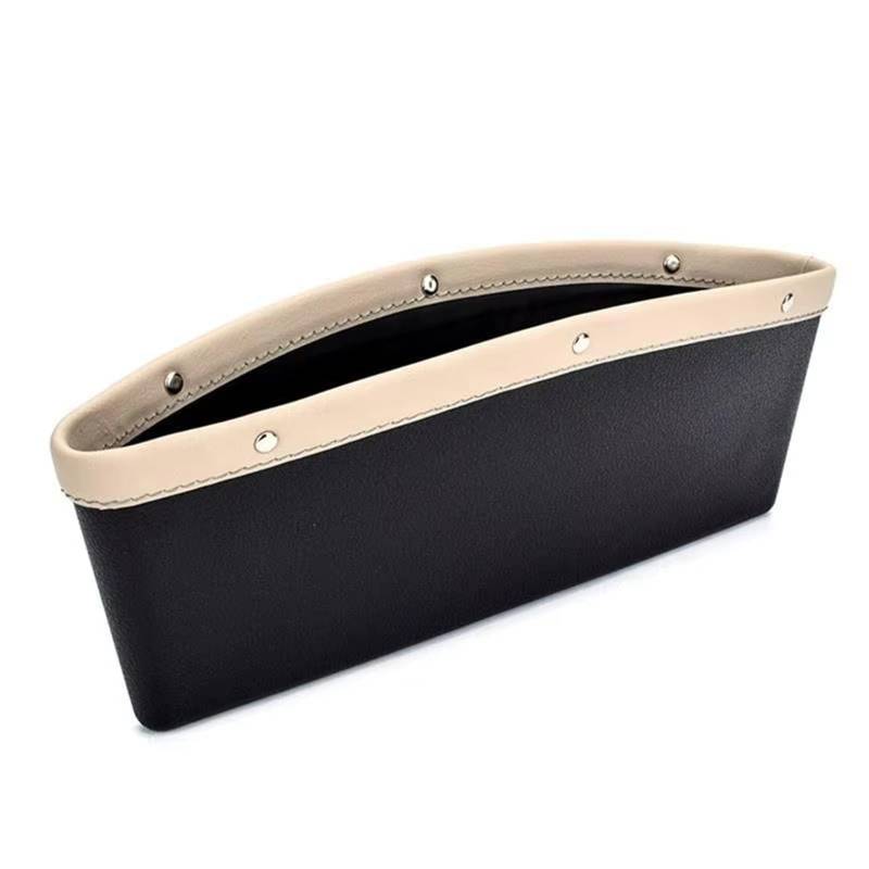 WSBOJXTH Auto-Aufbewahrungsbox Auto Sitz Lücke Lagerung Tasche Auto Raum Tasche Lagerung Beutel Telefon Geldbörse Münzen Schlüssel Auto Organizer Auto Zubehör automóvil(Beige) von WSBOJXTH