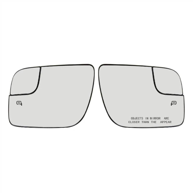 WSBOJXTH Auto Außenspiegelglas Kompatibel Mit Ford Für Explorer 2011-2018 Autospiegel Beheizter Seitenspiegel Glas Rückspiegellinse BB5Z17K707B BB5Z17K707M(Left and Right) von WSBOJXTH