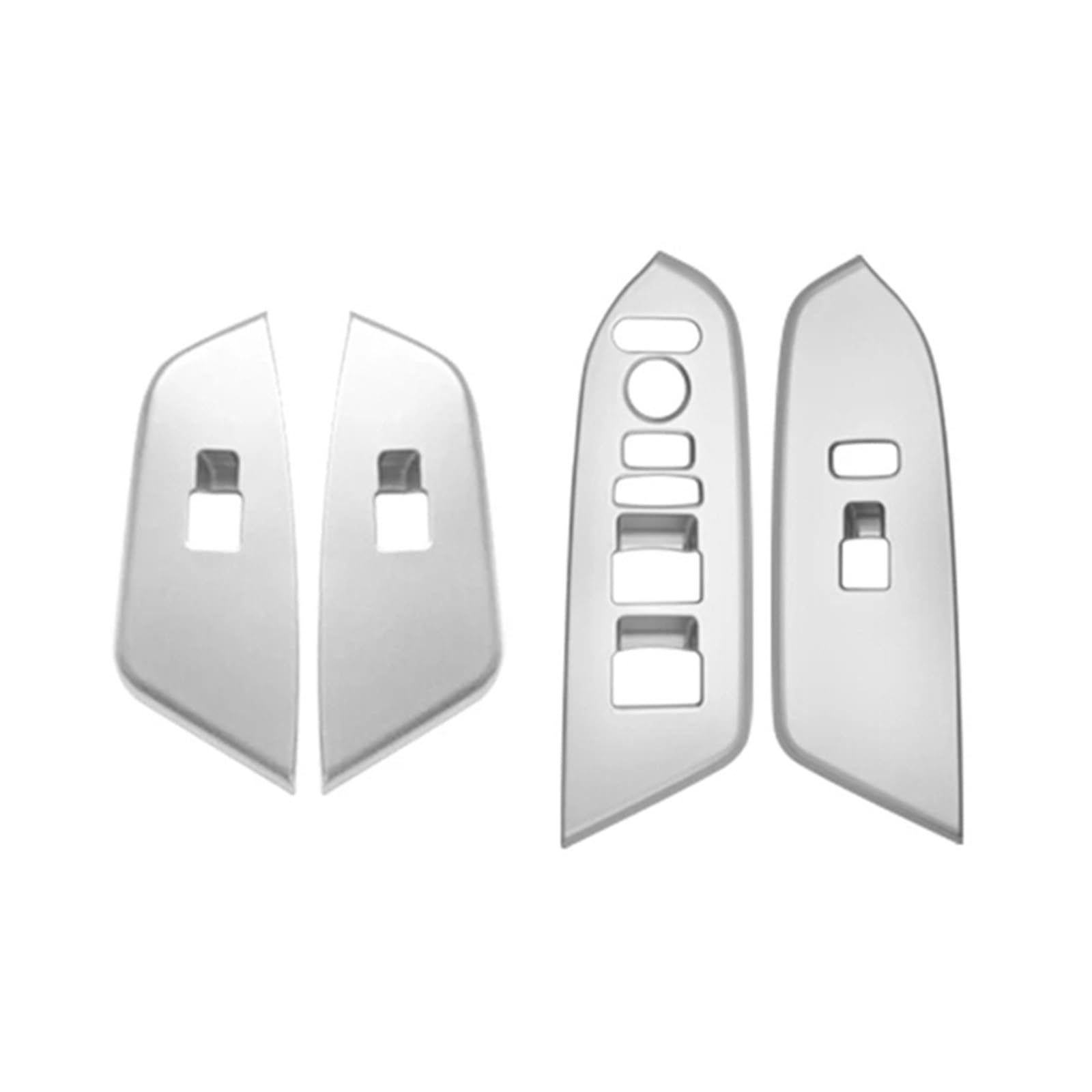 WSBOJXTH Automodifikation Kompatibel Mit CR-V 2017 2018 2019 2020 2021 ABS-Kohlefaser-Autofensterheber-Schalter-Panel-Abdeckungsverkleidung(Chrome Color A) von WSBOJXTH