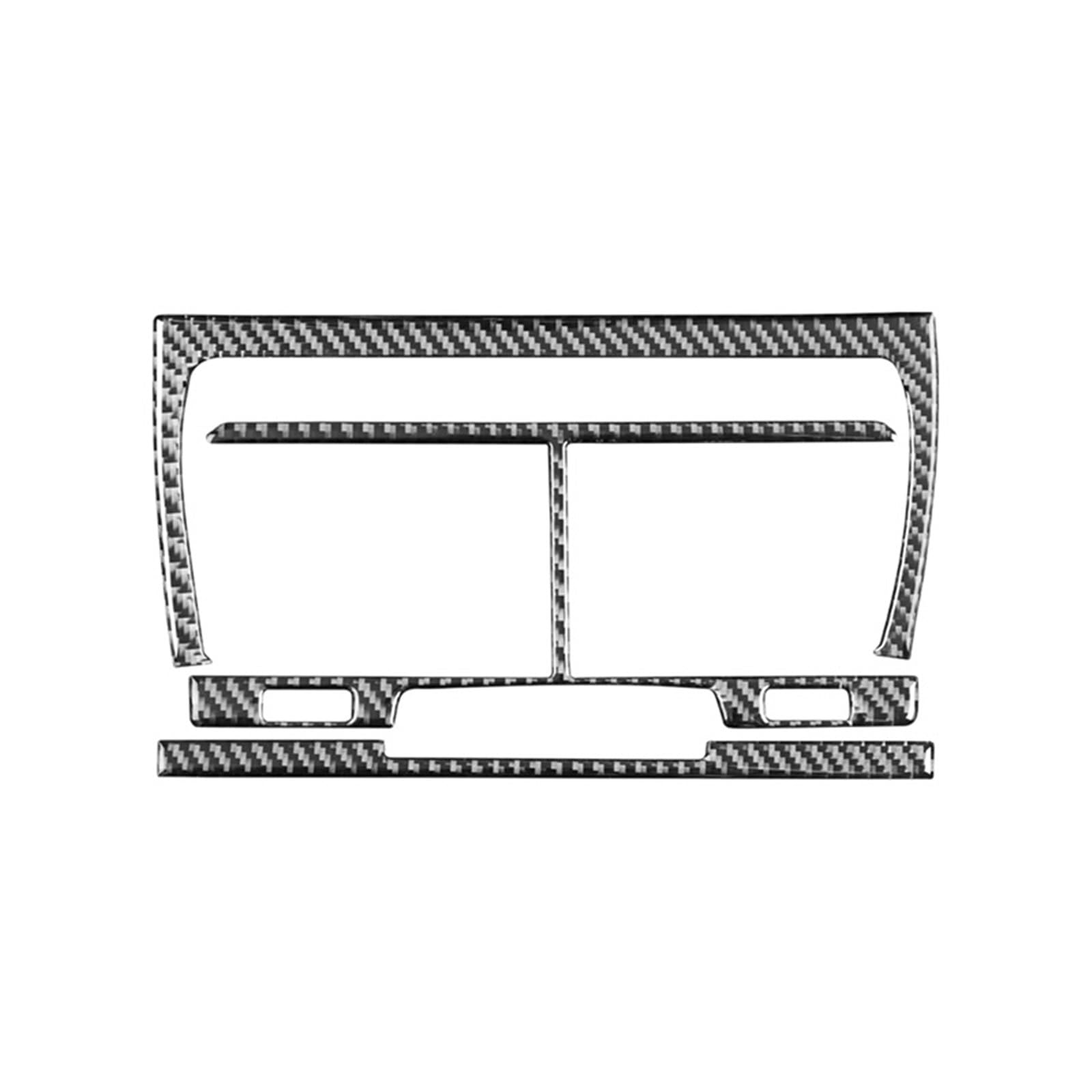 WSBOJXTH Automodifikation Kompatibel Mit Q7 2007–2015, Karbonfaser-Textur, Innenausstattung, Dekorativer Aufkleber, Zierrahmen Für Zentrale Klimaanlage von WSBOJXTH