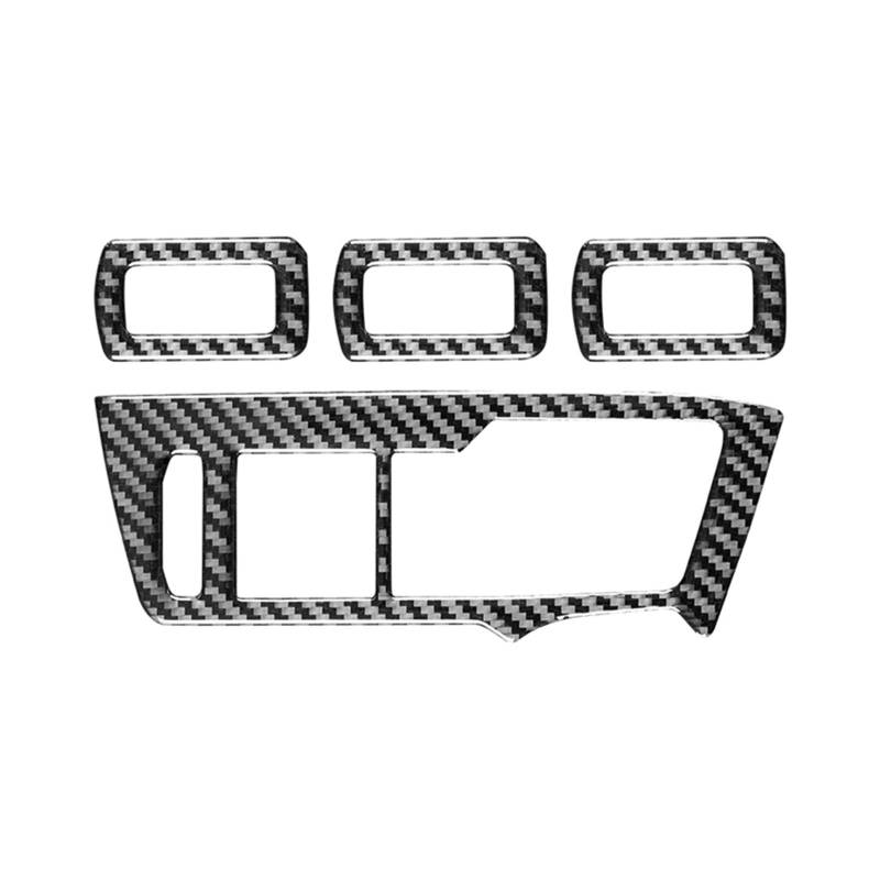 WSBOJXTH Automodifikation Kompatibel Mit VW Für Tiguan L 2017–2021, Kohlefaser-Textur, Fensterheber-Schalter-Panel-Abdeckung, Dekorative Innenausstattung von WSBOJXTH