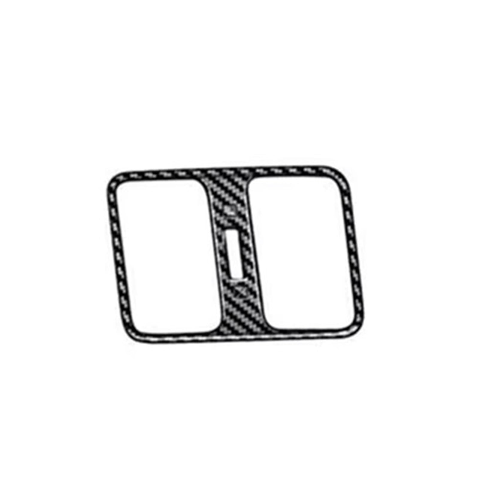 WSBOJXTH Automodifikation Kompatibel Mit WR-V 2024 2025, Innenzubehör, Auto-Hinterklimaanlage, Entlüftungsauslass, Dekoration, Rahmenabdeckung, Zieraufkleber(2 Carbon Fiber) von WSBOJXTH