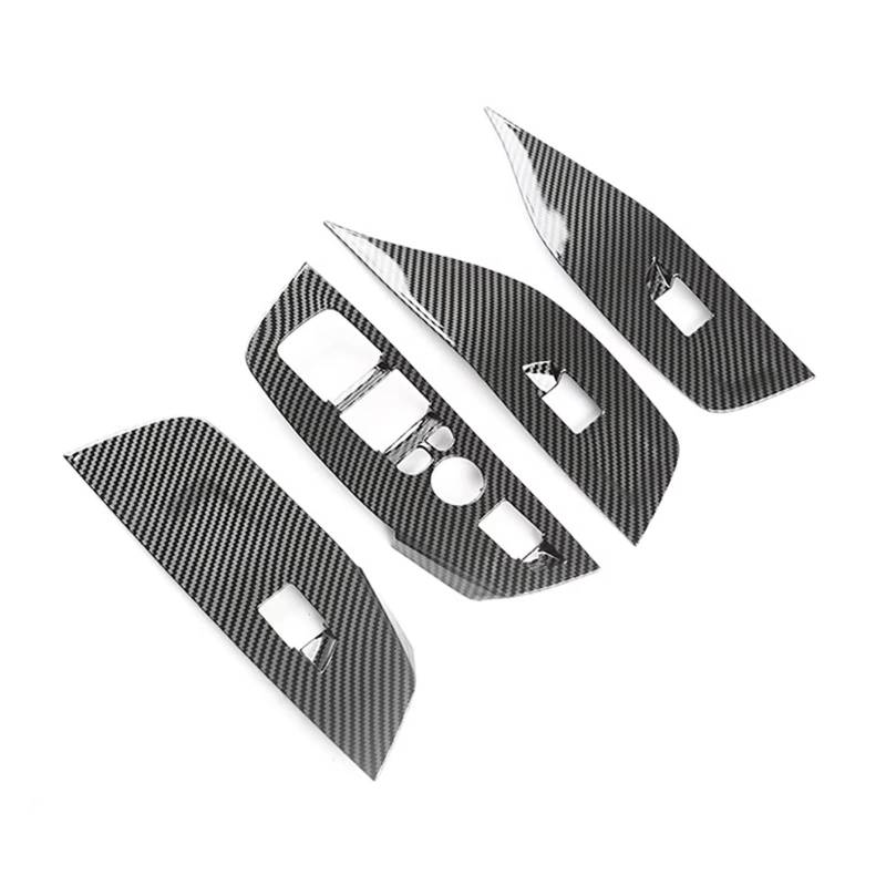 WSBOJXTH Automodifikation Kompatibel Mit X3 2022 G01 X4 G02 IX3 G08 ABS-Carbonfaser-Auto-Getriebeverkleidung, Schaltknauf, Getriebefenster-Steuerabdeckung(Window Control) von WSBOJXTH