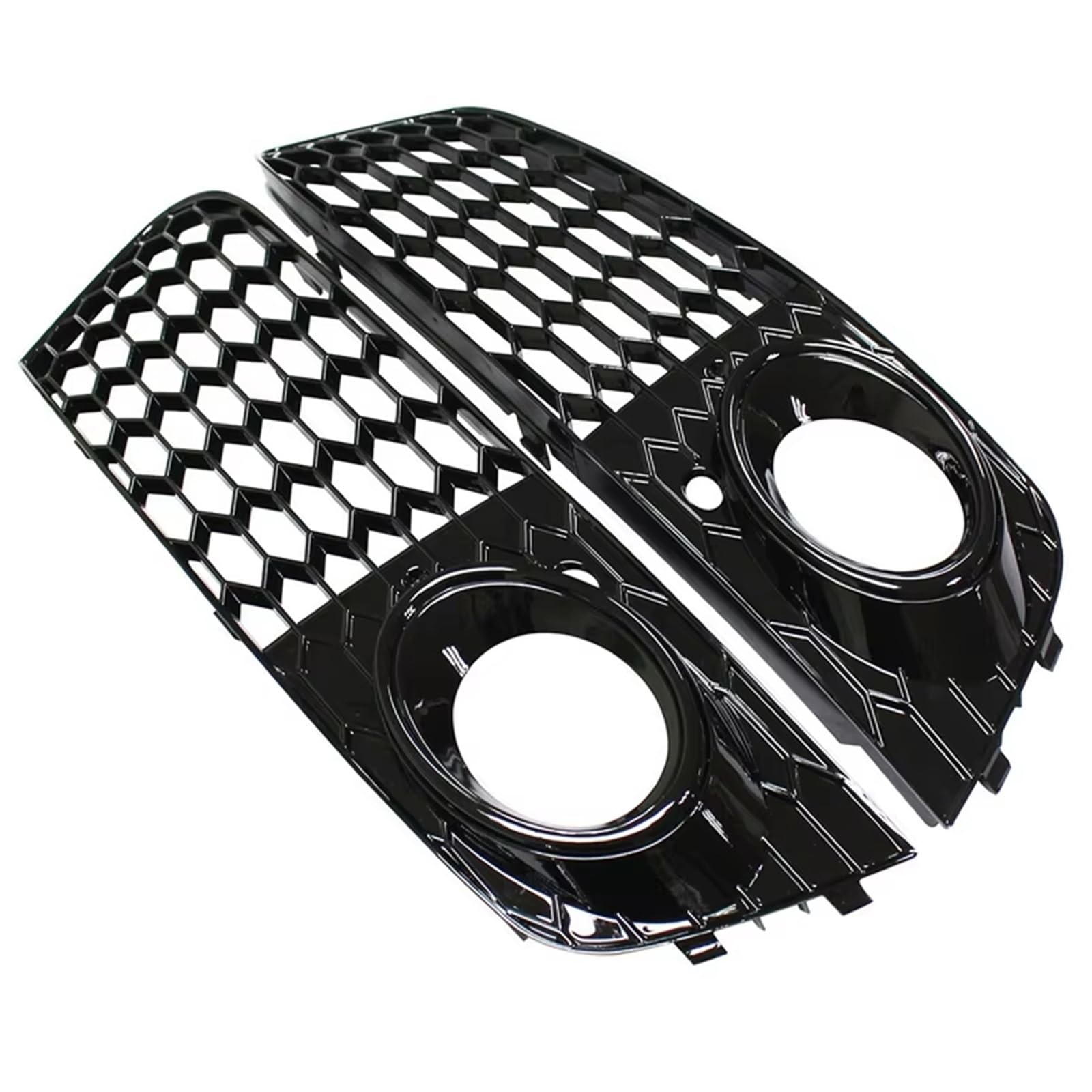 WSBOJXTH Front Kühlergrille Kompatibel Mit A4 B8 (Vor-Facelift) 2008 2009 2010 2011 2012 Frontstoßstange Nebelscheinwerfer Lampe Mesh Grill Gitter(Black) von WSBOJXTH