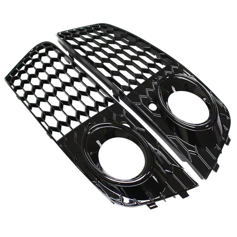 WSBOJXTH Front Kühlergrille Kompatibel Mit A4 B8 (Vor-Facelift) 2008 2009 2010 2011 2012 Frontstoßstange Nebelscheinwerfer Lampe Mesh Grill Gitter(Black) von WSBOJXTH