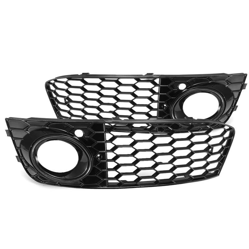 WSBOJXTH Front Kühlergrille Kompatibel Mit A4 B8 2009 2010 2011 2012 Honeycomb Mesh Nebelscheinwerfergitter Einlassabdeckung Nebelscheinwerferabdeckung 8KD807682 von WSBOJXTH