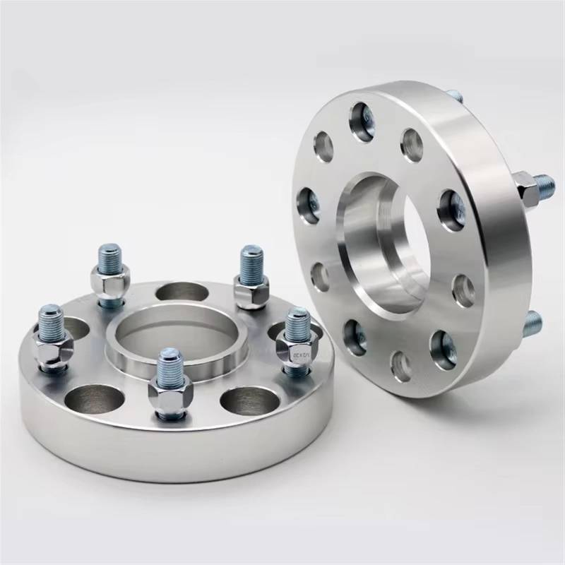 WSBOJXTH Kompatibel Mit Dodge Universal 2-teilig 20/25/30/35/40/45/50 Mm PCD 5 X 115 CB: 71,6 Mm Aluminium-Radabstandshalter-Adapter 5 Lug Suit M14 X P1.5 Spurverbreiterung(2PCS 20mm Silver) von WSBOJXTH