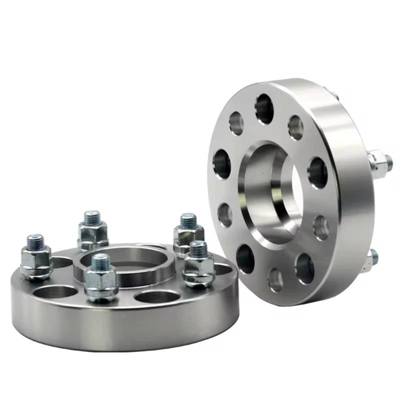 WSBOJXTH Kompatibel Mit Ford Für Mustang Für Explorer, 2 Stück PCD 5x114,3 70,3 Mm, 15/20/25/30/35/40/45/50 Mm, Spurverbreiterung, Adapter Für 5 Ösen Spurverbreiterung(2PCS 20mm Silver) von WSBOJXTH