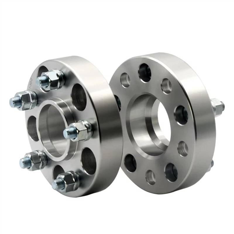 WSBOJXTH Kompatibel Mit Toyota Universal 2 Stück 15/20/25/30/35/40/45/50 Mm PCD 5 X 114,3 CB 60,1 Mm Spurverbreiterung Adapter Anzug Für 5 Ösen Spurverbreiterung(2PC Silver 20mm) von WSBOJXTH