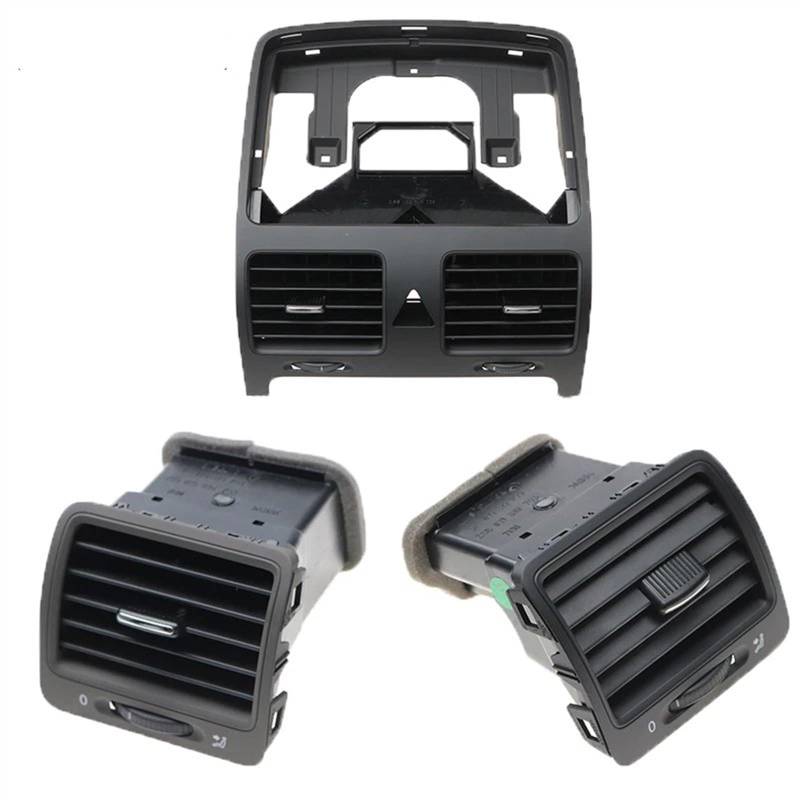 WSBOJXTH Lüftungsdüsengitter Kompatibel Mit VW Für Jetta MK5 2006-2011 Für Golf 5 Für GTI R32 Für Rabbit Auto Front Armaturenbrett Klimaanlage Outlet AC Vent Assembly 1K0819728 1K0819703(1 Set) von WSBOJXTH