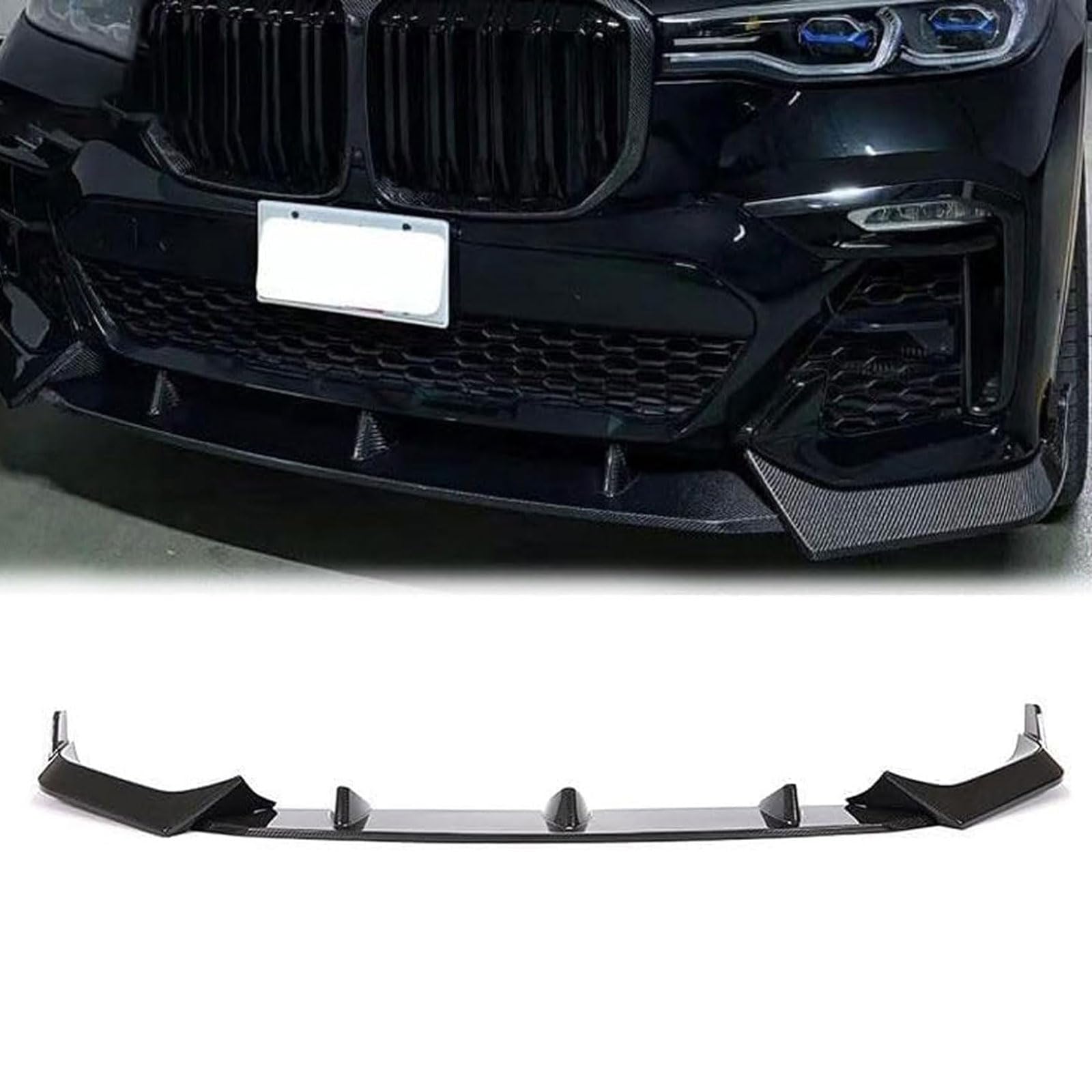 Auto Frontspoiler für BMW X7 2019 2020 2021, Frontstoßstange Lippe Spoiler Splitter, Frontspoiler Diffusor Body Kit Auto Tuning Zubehör von WSCDMCC