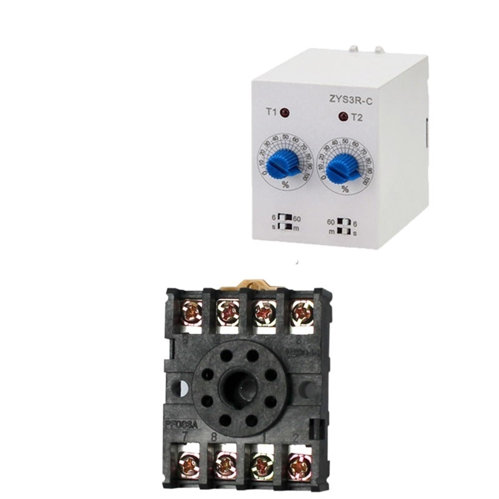 Relais-Timer ZYS3R Unendliche Einschalt-Dual-Control-Dual-Zyklus-Verzögerungszeit ST3PR 1S10S30M60M(ZYS3R B AC220V) von WSJMWKW