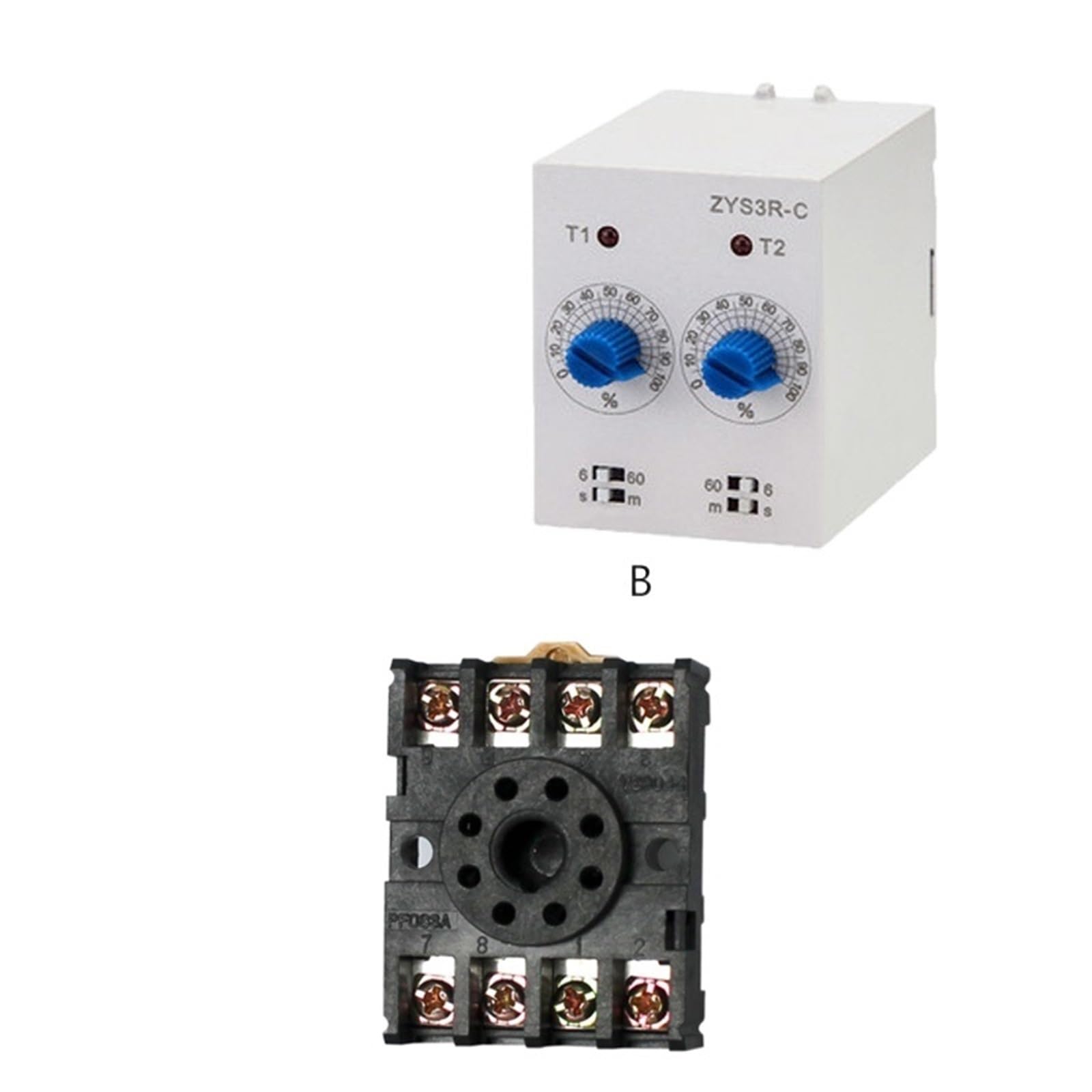 Relais-Timer ZYS3R Unendliche Einschalt-Dual-Control-Dual-Zyklus-Verzögerungszeit ST3PR 1S10S30M60M(ZYS3R B AC24V) von WSJMWKW