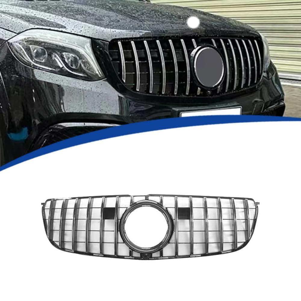 Auto Front Kühlergrille für Benz GLS X166 GT 2016-2019, Frontstoßstangengrill Auto Grill Auto Vorne Kapuze Kühlergrill Dekoration Zubehör von WSLZMM