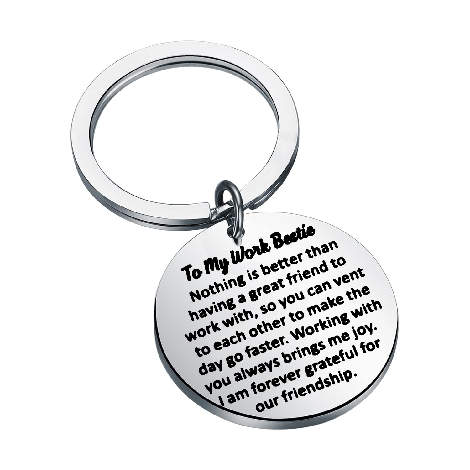 WSNANG Work Bestie Gifts for Women To My Work Bestie Keychain Gift Colleague Friend Gift Work Friend Gift for Her, To My Work Bestie Kc, 1.18inch von WSNANG