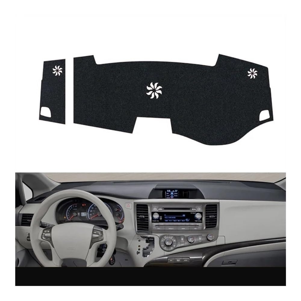 Armaturenbrett-Montagematte Auto Dashboard Matte Für Für Sienna Für XL30 Für XLE 2011-2020 Dash Board Abckung Sonnenschirm Matten Anti-slip Pad Teppich Dashmat Auto Schützen von WSNZYT