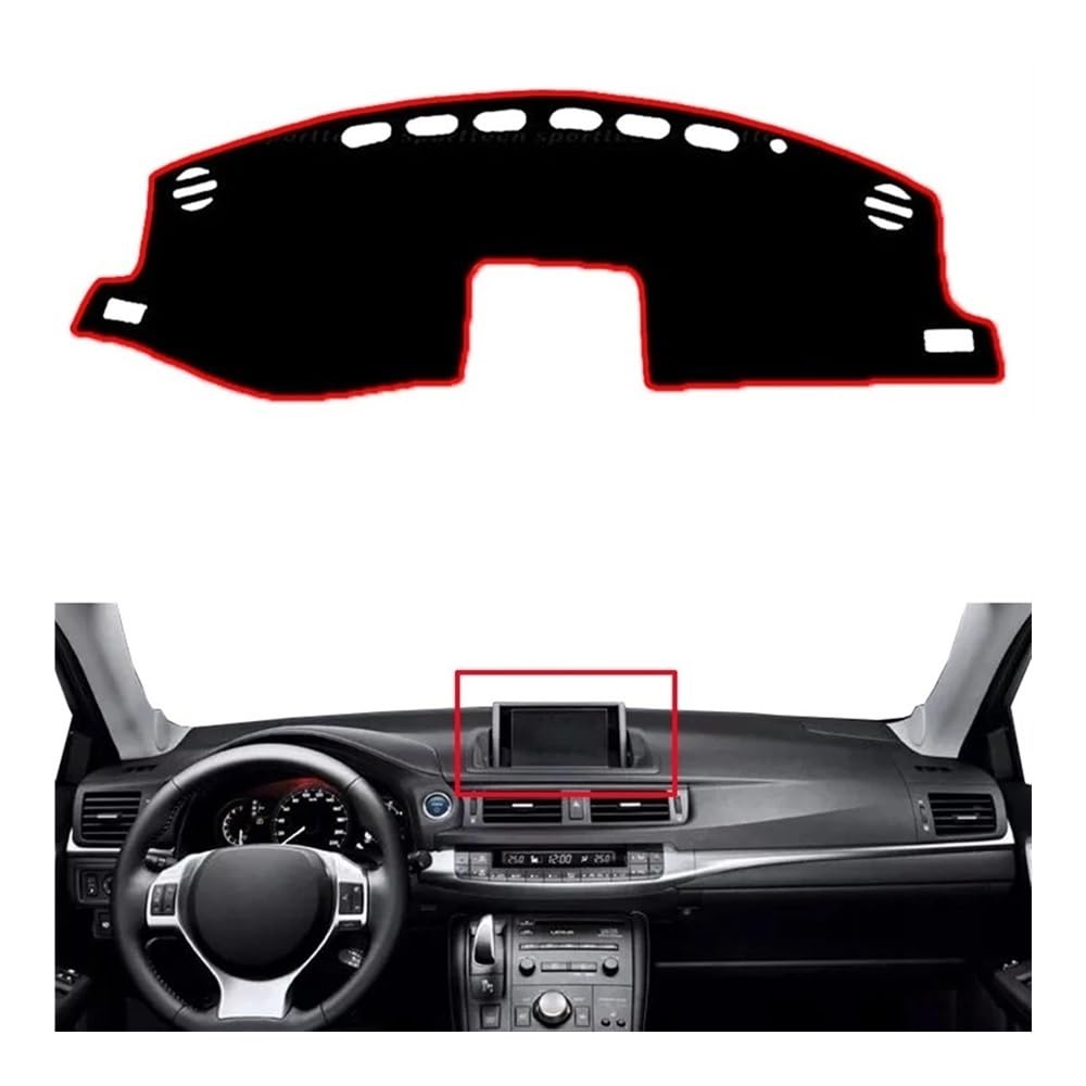 Armaturenbrett-Montagematte Auto Innere Dashboard Abckung Für Lexus Für CT Für 200h 2011-2019 Für CT200h Auto Dash Matte Teppich Cape Sun Sha Dashmat Pad von WSNZYT