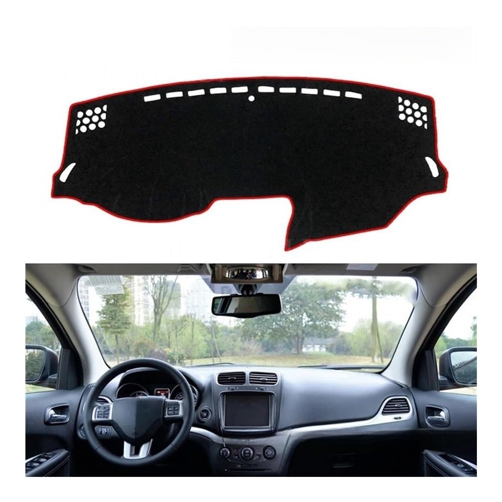 Armaturenbrett-Montagematte Für Für Journey Für Fiat Für Freemont 2009-2016 Auto Zubehör Sonnenschirm Teppich Dashmat Dashboard Cover Schützen Pad von WSNZYT