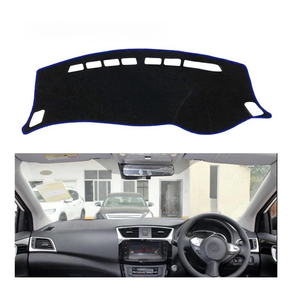 Armaturenbrett-Montagematte Für Für Sentra Für B17 2013-2019 Für Pulsar Für Sylphy Zubehör Dash Board Sonnenschirm Teppich Dashboard Abckung Schutzhülle Pad von WSNZYT