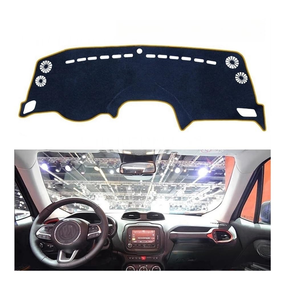 Armaturenbrett-Montagematte Für Jeep Für Renega 2014-2019 Für BU Für Trailhawk Auto Zubehör Dash Board Sonnenschirm Teppich Dashboard Cover Schützen Pad von WSNZYT