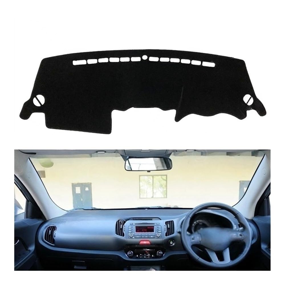 Armaturenbrett-Montagematte Für Kia Für Sportage 2011-2015 Für SL Auto Zubehör Dash Board Sunsha Teppich Dashboard Cover Schützen Pad von WSNZYT