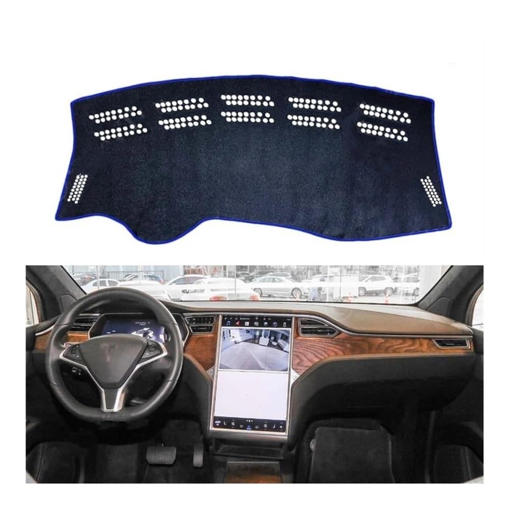 Armaturenbrett-Montagematte Für Model Für X Für P90D Für 75D Für 90D Für 100D 2016-2022 Dashboard Abckung Dash Board Matte Teppich Pad Sunsha Cape Kissen Auto Zubehör von WSNZYT