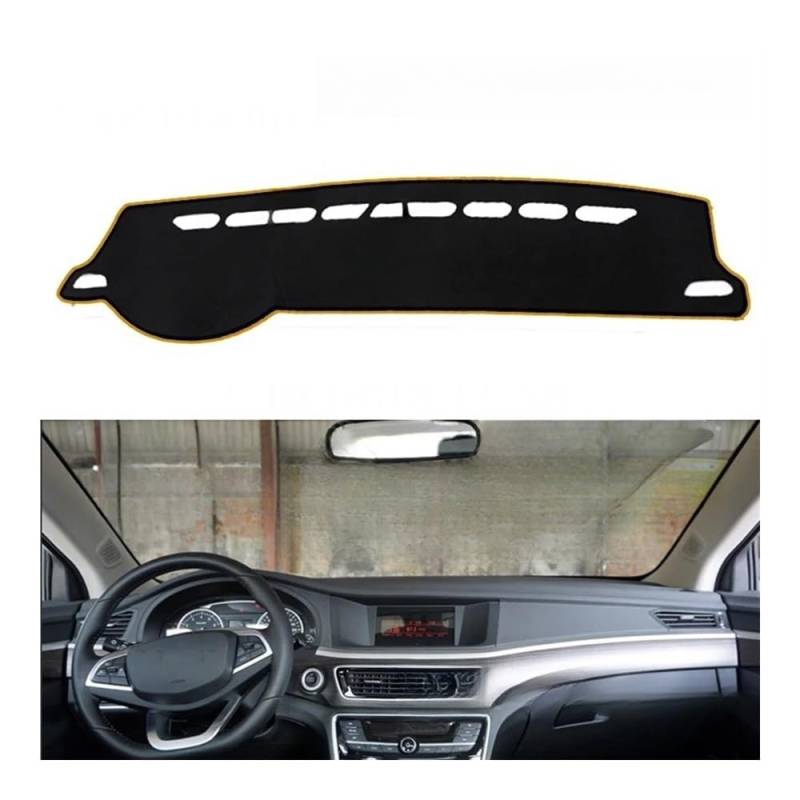 Armaturenbrett-Montagematte Polyester Für Geely Für GT Für Emgrand 2015-2018 Auto Zubehör Sonnenschirm Teppich Dashmat Dashboard Cover Schützen Pad von WSNZYT