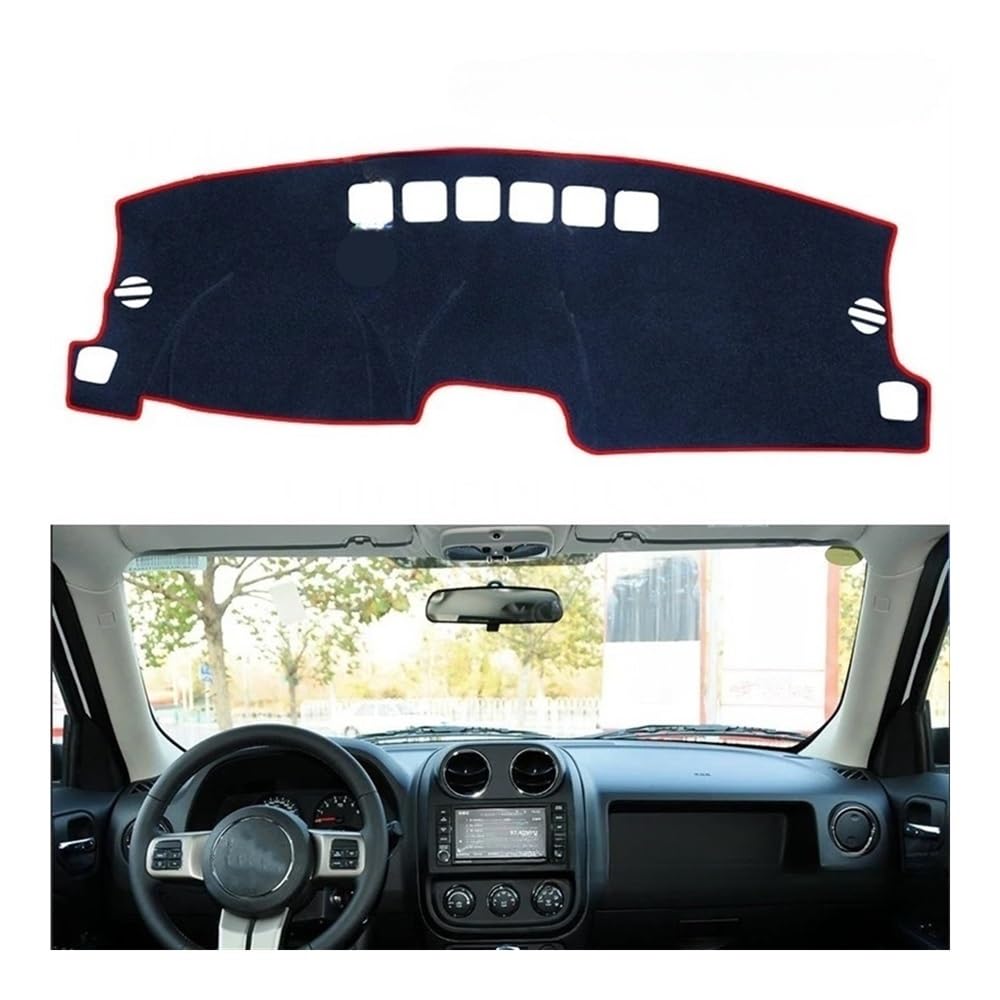 Armaturenbrett-Montagematte Polyester Für Jeep Für Patriot 2007-2016 Für Liberty Auto Zubehör Dash Board Sonnenschirm Teppich Dashboard Abckung Schutz Pad von WSNZYT