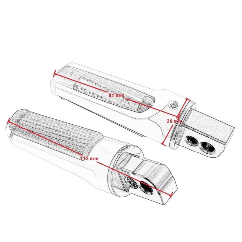 WSNZYT Motorrad Fußrasten Motorrad Fußrasten hinten Beifahrer Fußstütze Fußpedale für SU&ZUKI GSXR600/GSXR750/GSXR1000 2006–2016 für SV650 2016–2021 von WSNZYT