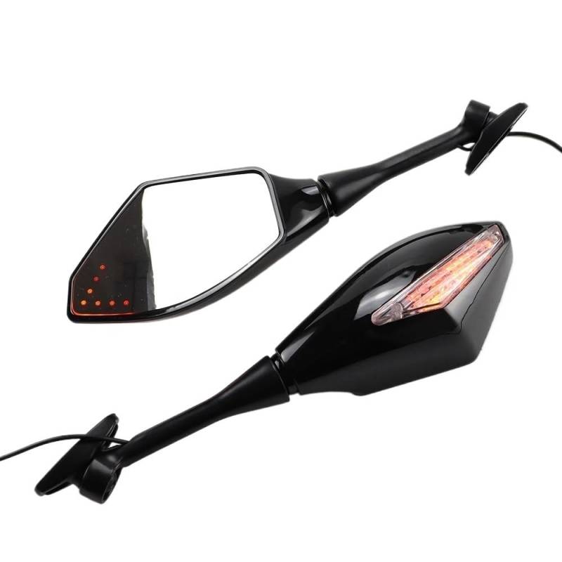 WSNZYT Seitenspiegel Motorrad 2PCS Motorrad Blinker Rearview Außenspiegel Sport Fahrrad Licht Für CBR 600 1000 RR CBR300R CBR500R CBR250R von WSNZYT