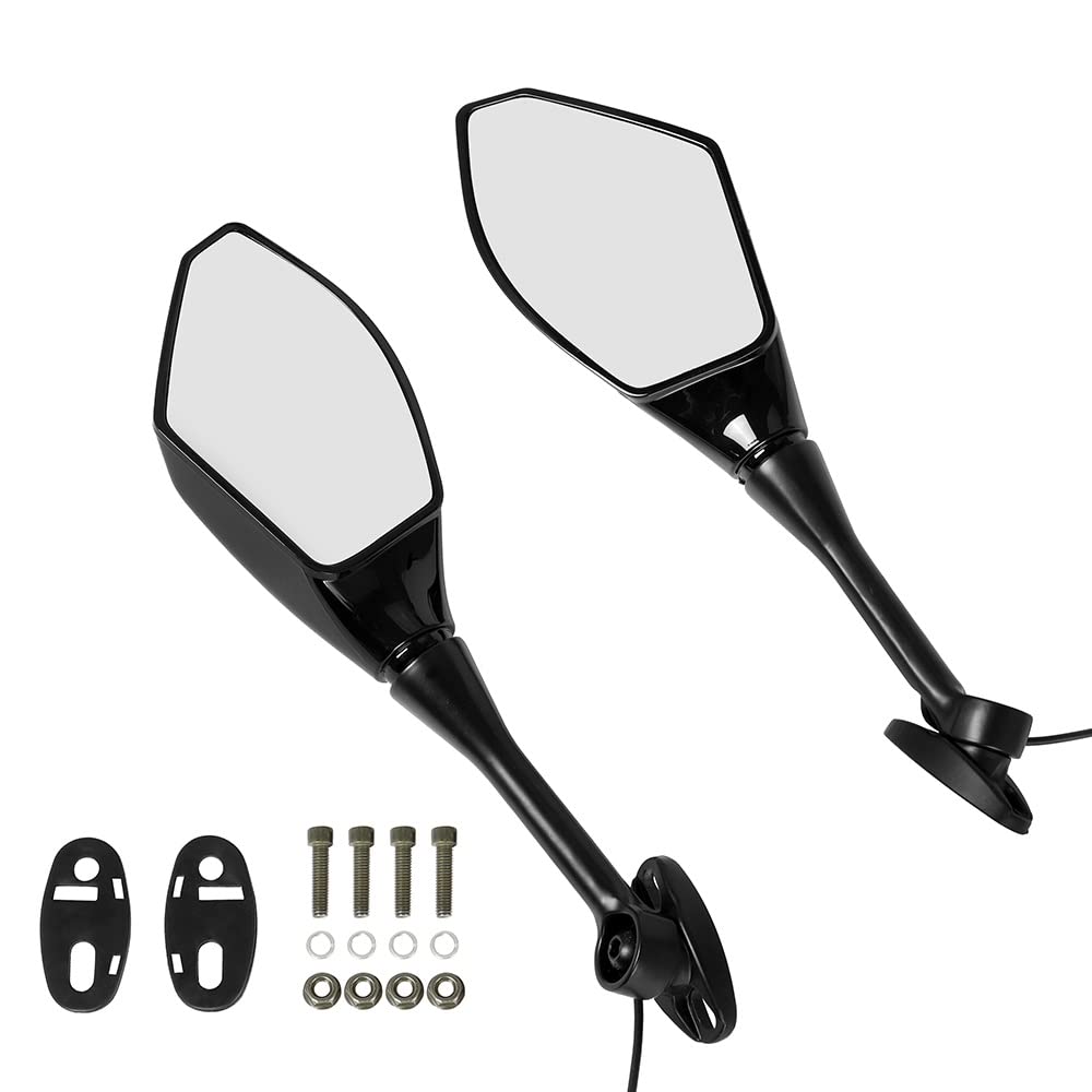 WSNZYT Seitenspiegel Motorrad 2PCS Motorrad Blinker Rearview Außenspiegel Sport Fahrrad Licht Für CBR 900 1000 RR CBR300R CBR500R CBR250R von WSNZYT