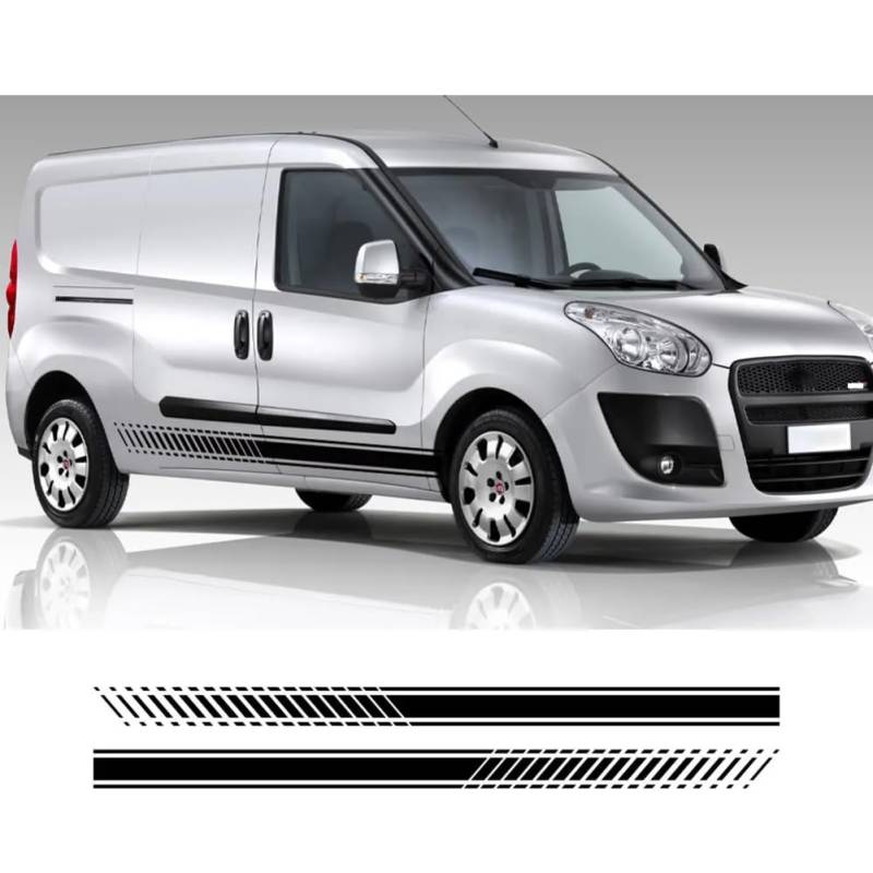 2 STÜCKE Autoaufkleber, Für FIAT Doblo Cargo, Für Panorama, Für Vauxhall, Für Opel Combo Camper Van Grafiken Vinyl Aufkleber Tuning Autozubehör von WSOGYDOTX