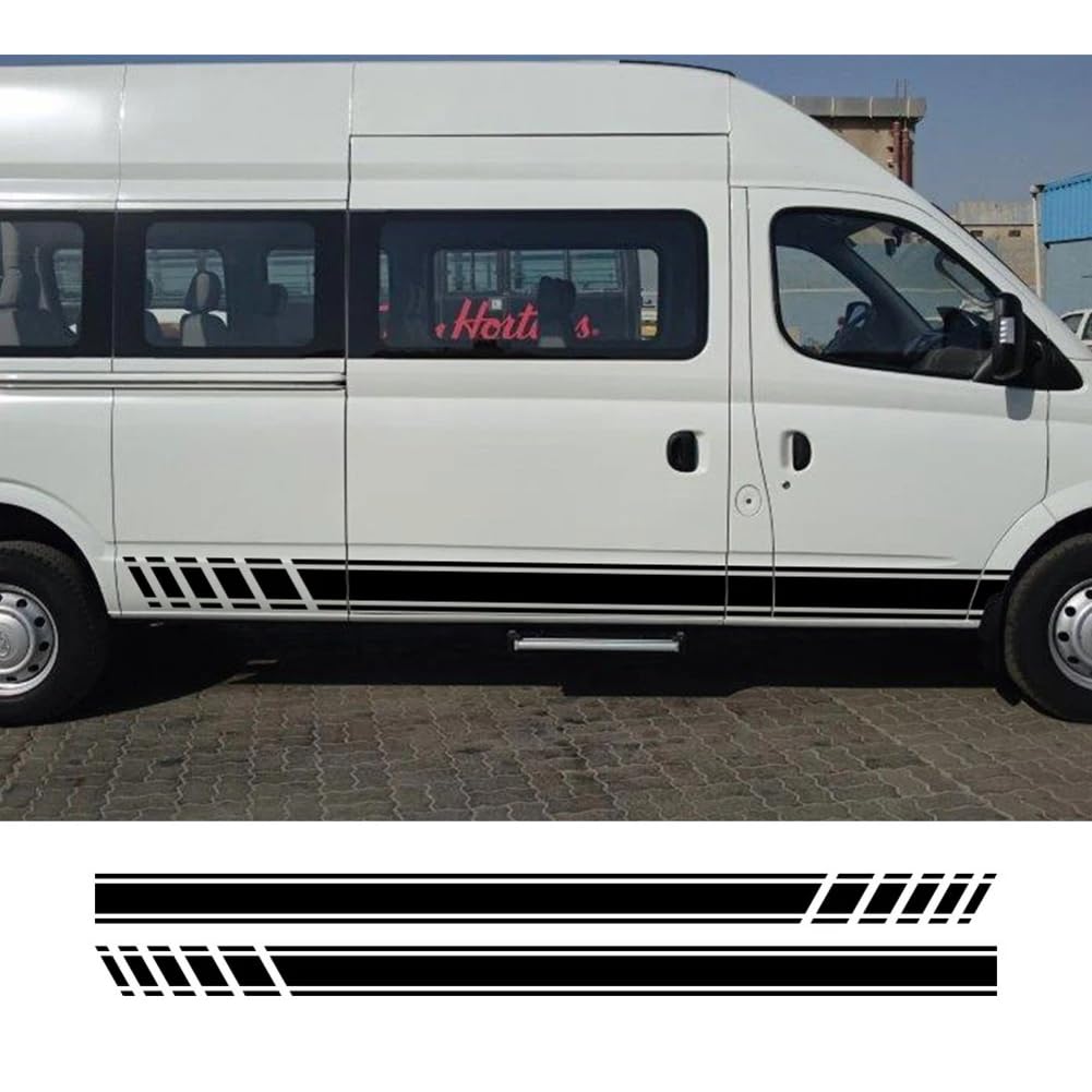 2 STÜCKE Autotür-Seitenaufkleber, Für Maxus V80 Camper Cargo Van Teile Liniengrafiken Streifen Vinyl Aufkleber Tuning Autozubehör von WSOGYDOTX