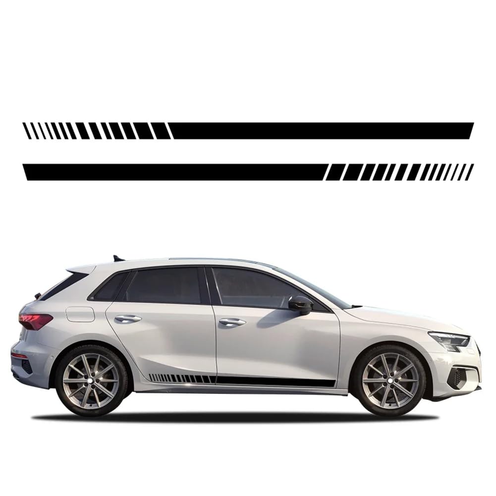 Auto Seitenschweller Streifen Aufkleber Vinyl Aufkleber Wasserdichtes Zierzubehör, Für Audi A3 8P 8V 8L 8Y S3 RS3 Limousine Sportback Limousine von WSOGYDOTX