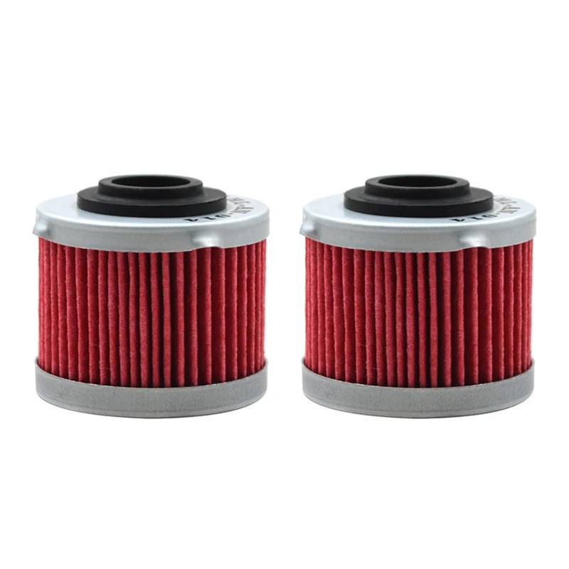 Hochleistungs-Powersports-Patronenölfilter for 125200 Motorrad-Ölfilter(2PCS) von WSTEWOO