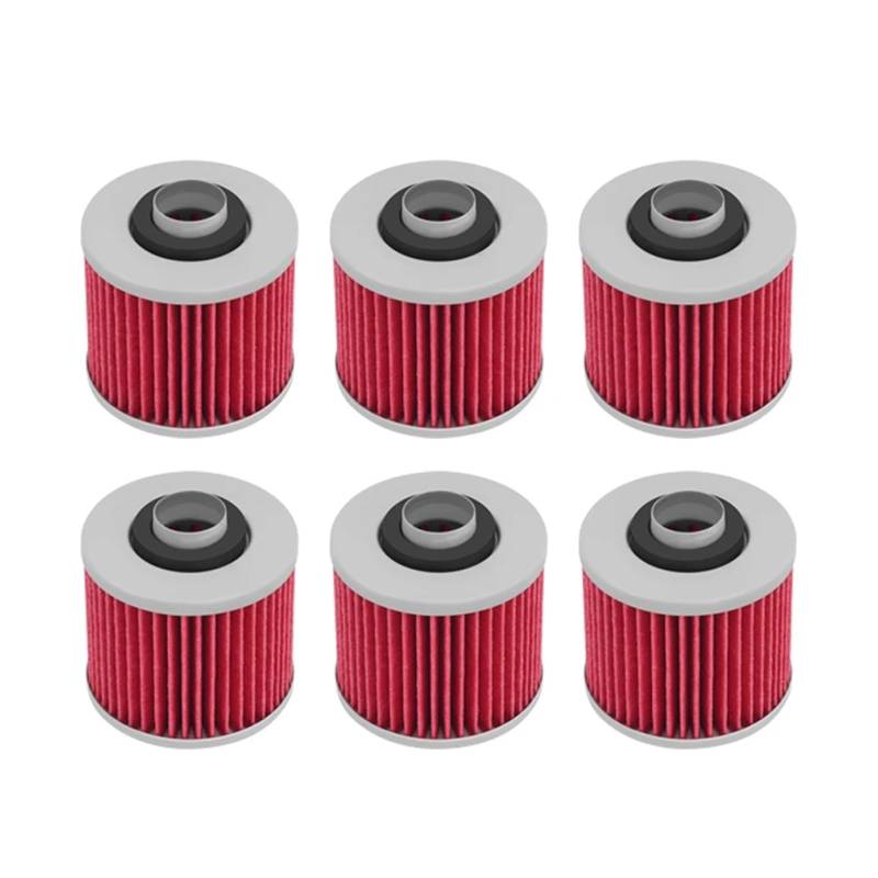 Motorrad Öl Filter for TRX850 SR250 SR400 SR500 SRX600 YFM600 Grizzly YFM700 YFM700R Raptor SE XC180(6 Pcs) von WSTEWOO