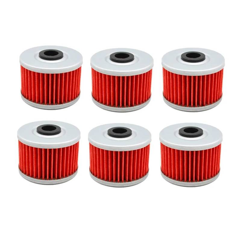 Ölfilter for AX1 CBX250 CBR250 CRF250 ATC250 ES ATC350 X TRX250 TRX300 EX XL250Sportrax FW Fourtrax 4WD X-9 TRX700(6pcs-red) von WSTEWOO