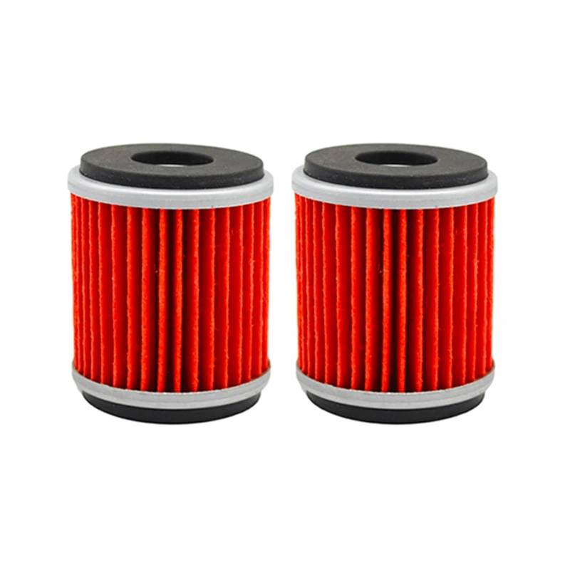 Ölfilter for MT125 YZF R125 VP125 YP125 Xmax 125 XG250 XT250 YBR250 CZD300 T110 Crypton YZ250F YZ450F YFZ 450(2pcs-red) von WSTEWOO