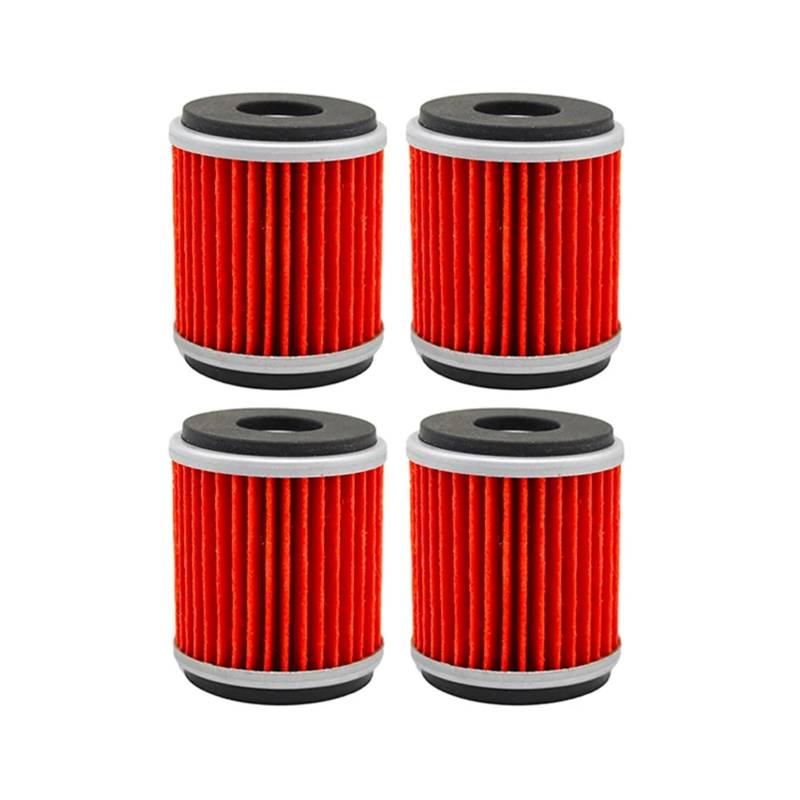 Ölfilter for MT125 YZF R125 VP125 YP125 Xmax 125 XG250 XT250 YBR250 CZD300 T110 Crypton YZ250F YZ450F YFZ 450(4pcs-red) von WSTEWOO