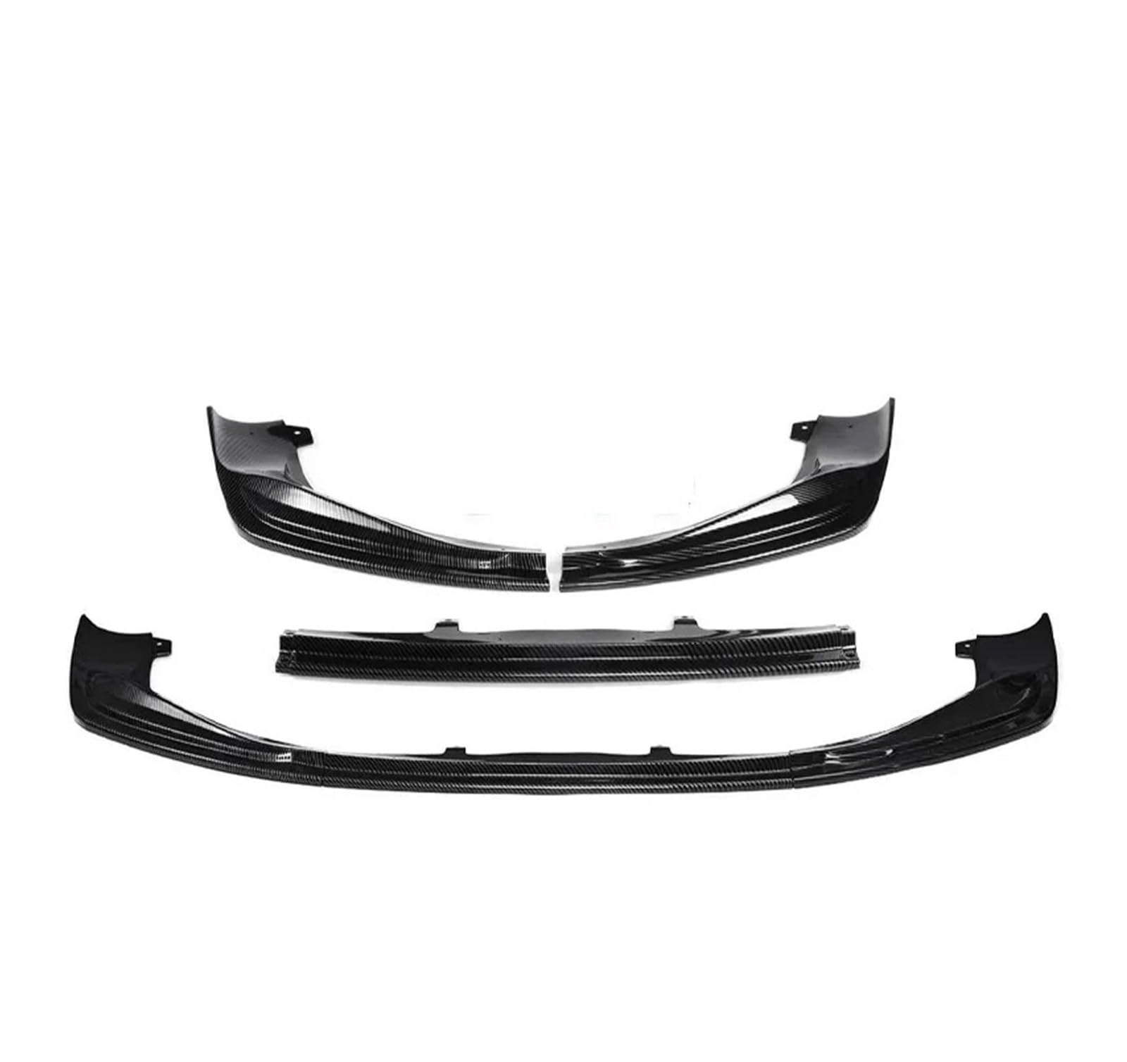 Auto-Frontspoiler 3 Stück Für Lexus IS250/350/200T/300 Für AWD Für F-Sport 2014 2015 2016 Carbon Fiber Front Bumper Lip Splitter Diffusor Spoiler Kinn Body Kit Front Spoiler Lippe(Carbon Look) von WSUMKH