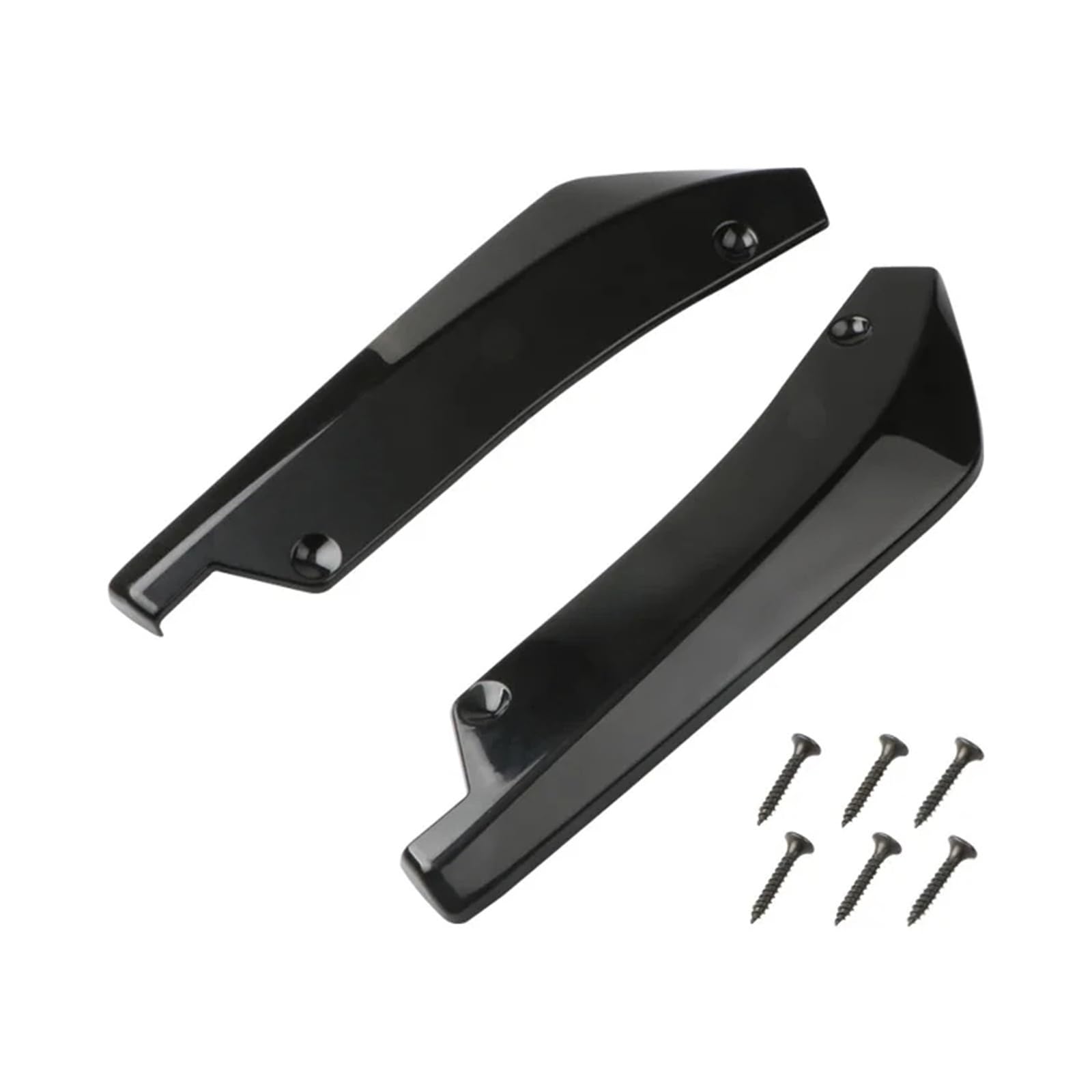 Auto-Frontspoiler Auto Stoßstange Vorne Und Hinten Lip Universal Spoilercorn Diffusor Splitter Carbon Fiber Fender Scratch Protector Seite Rock Verlängerung Front Spoiler Lippe(Schwarz) von WSUMKH