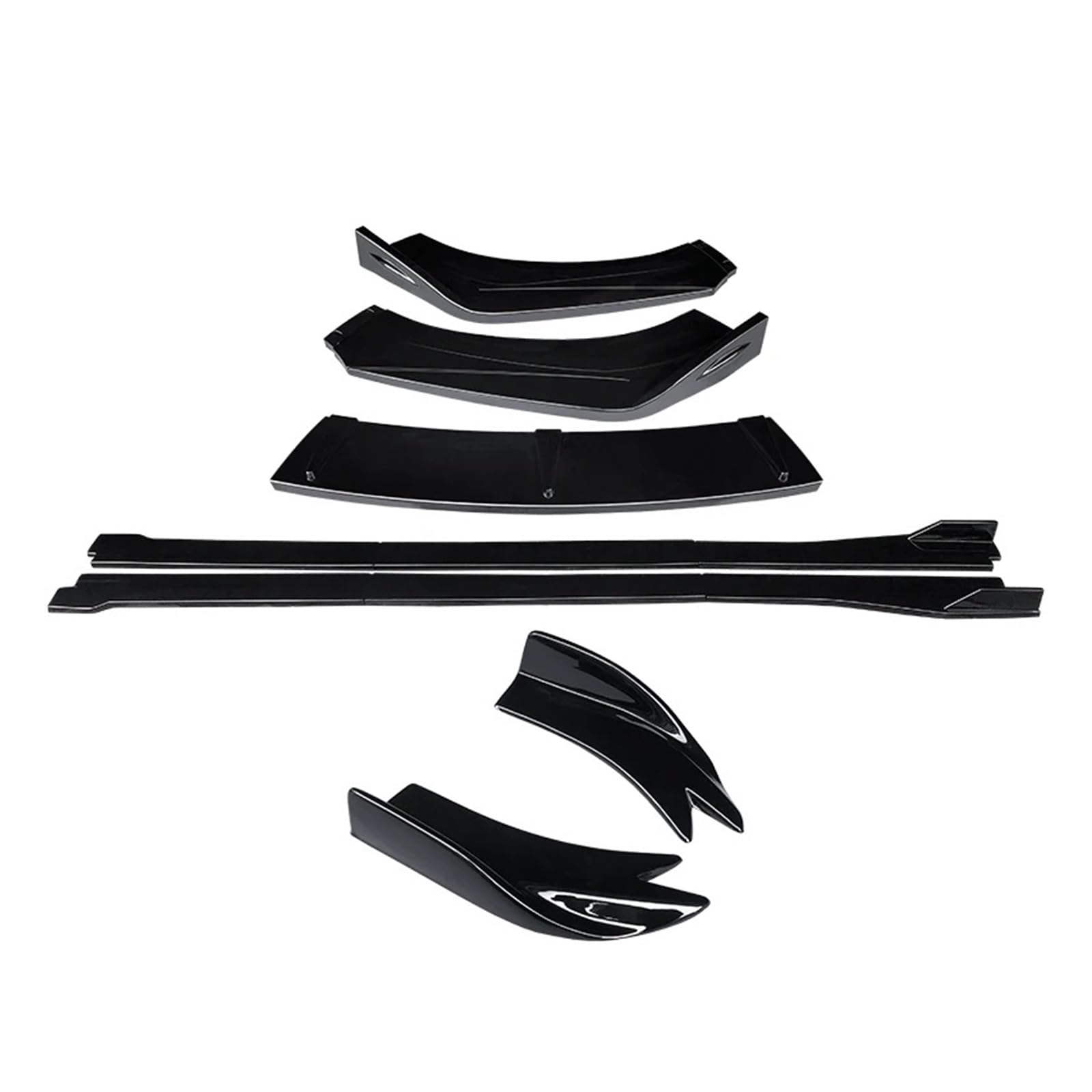 Auto-Frontspoiler Für A1 2011 12 13 14 15 16 17 2018 2019 Auto Front Stoßstange Splitter Lip Body Kit Spoiler Seite Röcke Extensions Hinten Wrap Winkel Shark Fins ABS Front Spoiler Lippe(Gloss Black) von WSUMKH