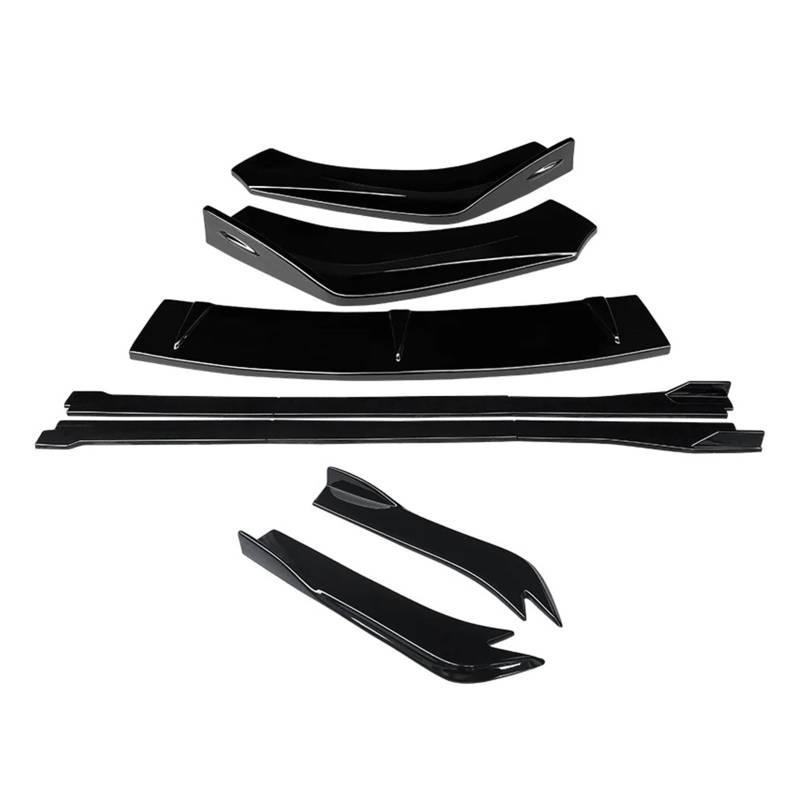 Auto-Frontspoiler Für A7 2015 2016 2017 2018 Auto Front Stoßstange Splitter Lip Body Kit Spoiler Seite Röcke Extensions Hinten Wrap Winkel ABS Front Spoiler Lippe(Gloss Black) von WSUMKH